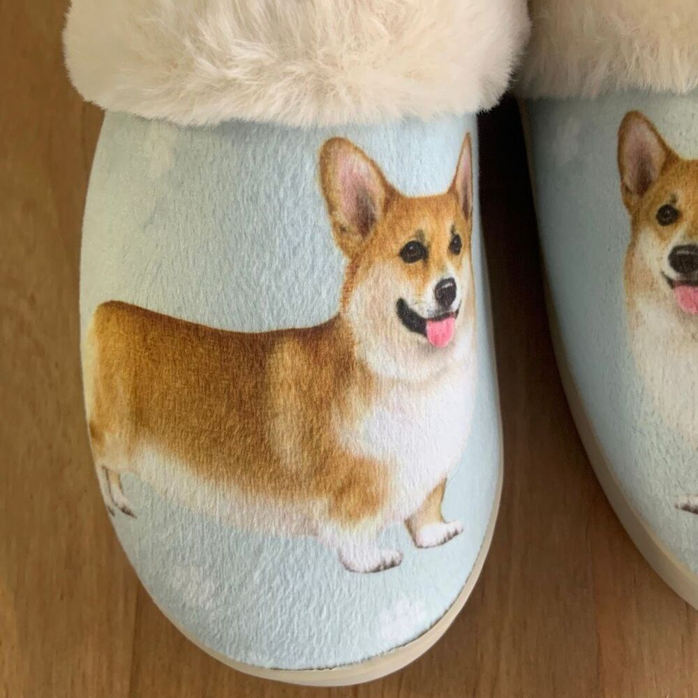 New✨ SNUGGS Corgi Indoor / Outdoor Slippers (Sz 6-8) - Picture 2 of 7